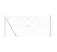 Chainlink Fence with Spikes Mesh Post Outdoor Garden Terrace Barrier vidaXL