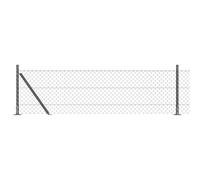Chainlink Fence with Spikes Mesh Post Outdoor Garden Terrace Barrier vidaXL