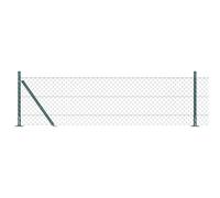vidaXL Ground Fix Welded Wire Fence 10 x 0.4 m Silver Mesh