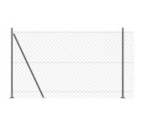 Chainlink Fence with Spikes Mesh Post Outdoor Garden Terrace Barrier vidaXL