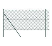 Chainlink Fence with Spikes Mesh Post Outdoor Garden Terrace Barrier vidaXL