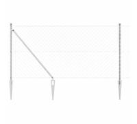 Chainlink Fence with Spikes Mesh Post Outdoor Garden Terrace Barrier vidaXL