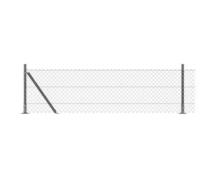 Chainlink Fence with Spikes Mesh Post Outdoor Garden Terrace Barrier vidaXL