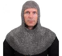 Chainmail Hood Knight Armour Chain Mail Coif Reenactment LARP