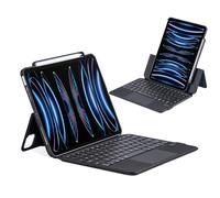 CHAINORA Magnetic Folio Wireless Keyboard Leather Case Cover for iPad 10th Generation 10.9 inch 2022 Magic-Style,Touch Trackpad, Multi Angle,Bluetooth Black