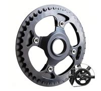 Chainring, 46T Bicycle Chain Ring, Compatible with for bafang Drive Motor, with Integrated Guard Plate, 33mm Bore for M500 M510 for m600 M620 Drive Motor
