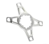 Chainring Adapter Spider, Upgrade 3 Bolt Cranks to 4 Bolt 110BCD Configuration (Silver)