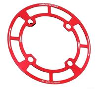 Chainring and Sprocket Guard for Mountain Bikes, 104BCD Mounting Pattern Aluminum Alloy Crankset Protector with Anti Wear and Oil Resistant Features (Red)