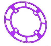 Chainring and Sprocket Guard for Mountain Bikes, 104BCD Mounting Pattern Aluminum Alloy Crankset Protector with Anti Wear and Oil Resistant Features (Purple)