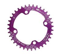 Chainring Chainring 104BCD Round 30t 32t 34t 36t 38t 40t 42t 44t 46t 48t 50t 52t Tooth Single Tooth Plate MTB Mountain Bike 104 BCD Chainrings For Bikes(34,Purple)
