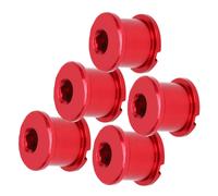 Chainring Crankset Bolts 5pcs AL7075 Aluminum Red Durable MTB