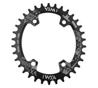Chainring Round Oval 96BCD Chainring MTB Mountain BCD 96 Bike 30T 32T 34T 36T 38T Crankset Tooth Plate Parts(Black 34T Oval)