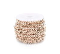 Chains Ball Chain 10 Rolls Yards Iron Bead for Jewelry Making Necklace Bracelet Keychain DIY Handmade Accessories(Rose Gold,2.4mm)