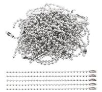 Chains Ball Chain 200pcs Bead Key Connector for DIY Jewelry Making 12CM(Sliver)