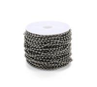 Chains Ball Chain Metal Iron Bead Link Chains for DIY Jewelry Making 1.5mm 2.4mm Width(Black1,1.5mm)