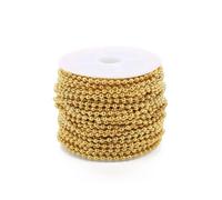 Chains Ball Chain Metal Iron Bead Link Chains for DIY Jewelry Making 1.5mm 2.4mm Width(Gold,2.4mm)