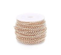 Chains Ball Chain Metal Iron Bead Link Chains for DIY Jewelry Making 1.5mm 2.4mm Width(Rose Gold,1.5mm)