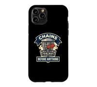Chains Before Anything Funny Disc Golf Basket Frisbee Sport Case for iPhone 11 Pro