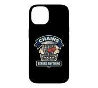 Chains Before Anything Funny Disc Golf Basket Frisbee Sport Case for iPhone 14