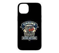 Chains Before Anything Funny Disc Golf Basket Frisbee Sport Case for iPhone 14 Plus