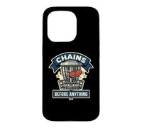Chains Before Anything Funny Disc Golf Basket Frisbee Sport Case for iPhone 15 Pro