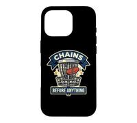 Chains Before Anything Funny Disc Golf Basket Frisbee Sport Case for iPhone 16 Pro