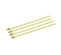 Chains Colored Ball Chain Keychain Bulk 500pcs Metal Hanging Chains Necklace Connector for DIY Bracelet Jewelry Making Accessories(Yellow)