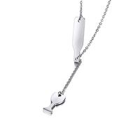 Chains for Men, Necklaces for Women Thick Steel Cable Stainless Steel Wine Bottle Wine Glass Pendant Wedding 45.50mm for Women
