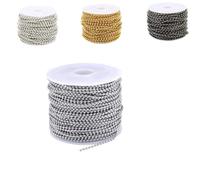 Chains Iron Beads Chain 6 Roll 1.5mm 2.4mm Ball for DIY Jewelry Making Bracelet(Black 2.4mm)