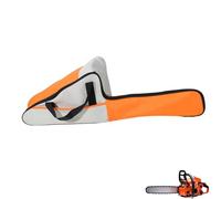 Chainsaw Bag, Folding Waterproof Portable Oxford Cloth Chain Saw Carrying Storage Case, Zipper Full Protection Handbag fits for Woodworking Lumberjack (Grey Orange, 10inch)