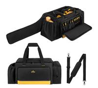 Chainsaw Carrying Case, Waterproof Foldable Chainsaw Storage Bag Compatible with Greenworks, Dewalt, EGO Power+ 14''/16''/18'' Chainsaws and Cordless Chainsaw, Black&Yellow