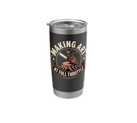 Chainsaw Carving Making Art At Full Throttle Stainless Steel Insulated Tumbler