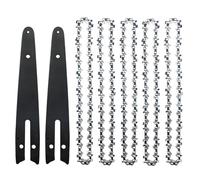 Chainsaw Chain 12-Pack 4/6" Chains,Home 4/6" Mini Chainsaw Accessories Replacement Chains for Cordless Pruning Saws Cutting Tools(6INCH Set B)