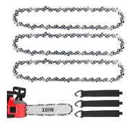 Chainsaw Chain - 3 Pack Replacement Chain for 10 Inch (25cm) Bar, 40 Drive Links, 3/8"LP .0.50" Gauge, Fits for Bosch, Black & Decker, Makita, Ryobi & More