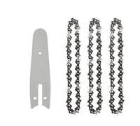 Chainsaw Chain 4/6 Inch Mini Steel Chainsaw Chains Electric Chainsaws Parts Guide Plate Garden Tools Saw Accessories Sharp Chainsaws Chain Set(4in Set a)