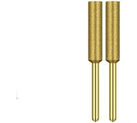Chainsaw Chain Grinder Diamond Sharpening Stone Emery Grinding Head For Electric Saw Blades, Gold, 4.0mm Diameter, Pack Of 2(C)