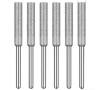 Chainsaw Chain Grinder Diamond Sharpening Stone Emery Grinding Head For Electric Saw, Gold, 4.8mm Diameter, 6 Pack(N)