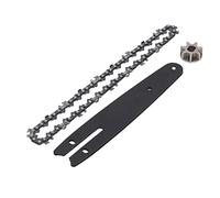 Chainsaw Chain Set, Steel Sprocket 186mm Guide Plate 230mm Chain 6in Saw Electric Chainsaw Chain Kit Replacement Accessories for Mini Electric Chainsaw