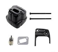 Chainsaw Exhaust Muffler Kit Compatible with For 340 345 346XP 350 351 353 | Replacement for Part Numbers 5038337AB 544028301 503862702 | 6-Piece Silencer