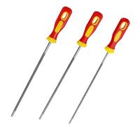 Chainsaw File,3 PCS Chainsaw Files,Professional Round Chainsaw Sharpener for Chainsaw Chain,Chain Saw Sharpener Tool,3 Sizes Round Chain Saw Sharpener File with Non-slip Handle for Chainsaw,Red Yellow