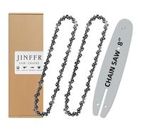 Chainsaw Guide Bar and Chain Combo,8inch Chainsaw Guide Bar Saw Replacement Accessories (2 Chain+1 bar