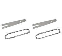 Chainsaw Guide Bar and Saw Chain Set, for Brushless Electric Saw Wood Cutter Spare Chain (2 Set (Silver, 6 in))