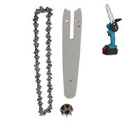 Chainsaw Guide Bar Chain Combo, Steel Sprocket 7.32in Guide Plate 9.06in Chain Saw Replacement Accessories for Mini Electric Chainsaw