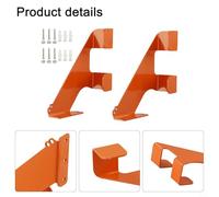 Chainsaw Hanger Wall Mount for Garage, Shed or Workshop - Heavy-Duty Steel Bracket with Rubber-Coated Hook, 6x8 Inch, 150 lb Capacity, Orange Finish, Fits Most Chainsaws & Tools(1pcs)