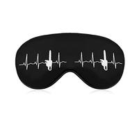 Chainsaw Heartbeat Sleep Mask Soft Blindfold Portable Eye Mask with Adjustable Strap for Men Women