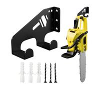 Chainsaw - Heavy Duty Saw 8" x 4" Wall Mounted with Hooks, Steel Tools with Resistance, Garage Storage Mount, Wall Organization in