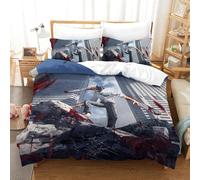 Chainsaw Man 3D Printed Duvet Cover Set Bedding Set,Hidden Zipper Microfiber Soft Comforter Cover,Boys Bedding Set Anime Quilt Cover Single（140x200cm）