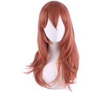 Chainsaw Man Anime Cosplay Wig Angel Devil Angel demon Synthetic Hair 55cm Orange Wavy Curly Wig Halloween Party Wigs + Wig Cap