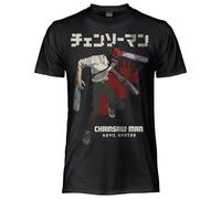 Chainsaw Man - Devil Hunter T Shirt. Official Unisex T-Shirt. Regular Cotton Sweater. Adult Boy, Black, XXL