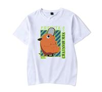 Chainsaw Man Merch Anime Character Prints T-Shirt, Cotton, White and Black Colours Available Short Sleeve for Men Women